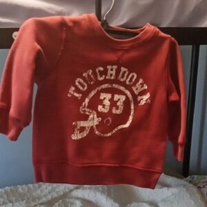 Place Red Football Graphic Hoodie Sweatshirt
